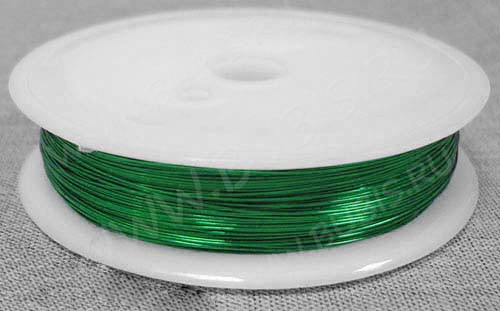 Проволока медная 04 толщина 0,4мм зелёно-изумрудная (Copper) (15м)