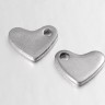 Купить Подвеска Жетон 27 Сердечко окончание цепочки 7*5,6*1мм цвет платины (Хирургическая сталь) с доставкой по России