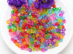 (ОПТ) Бусины акриловые Биконусы 3мм микс прозрачные (акрил) (1000шт)