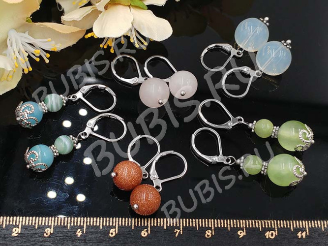 (СКИДКИ!!!) Бусина округлая 10мм Мраморный Оникс бл.св.зелёный (камни) (10шт.)