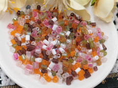 Бисер для проставок 12 рубка 2-3*2-2,5мм МИКС полупрозрачно-непрозрачный (стекло) (20г)