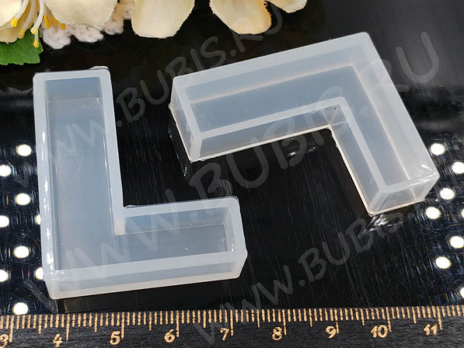 Молд 176 для эпоксидной смолы 43*38*10мм Буква L (силикон)