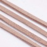 Купить Замшевый шнур 04 плоский 4*1,4мм светло-коричнево-розовый (1м) с доставкой по России