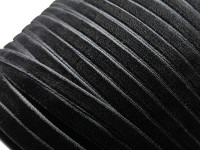 Бархатный шнур 12 плоский для чокеров 19*0,7мм чёрный (вельвет) (1м)