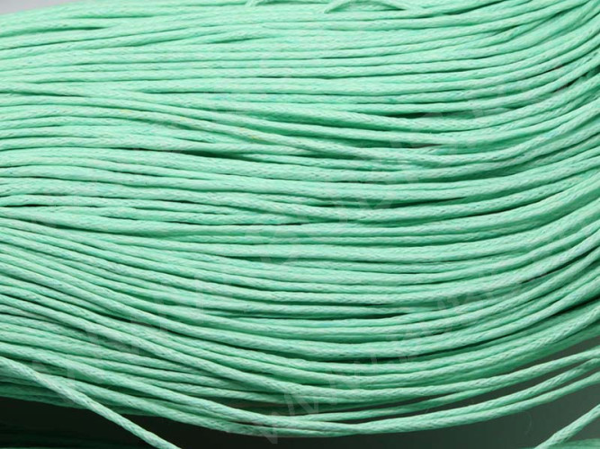 Вощёный х/б шнур 1мм светло-бирюзовый (5м)