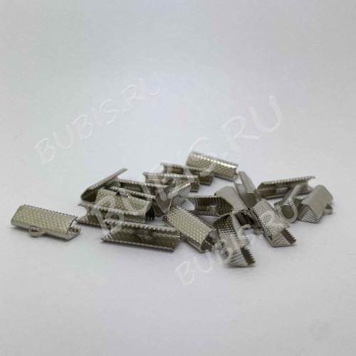 Зажимы №36 для лент 20*8*5мм цвет платины (Iron) (10шт)