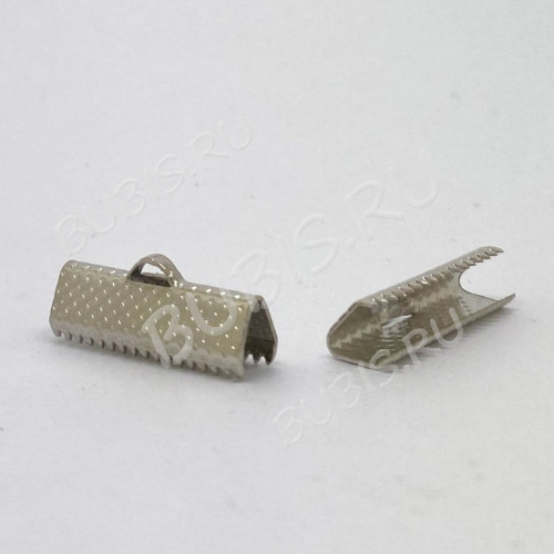 Зажимы №36 для лент 20*8*5мм цвет платины (Iron) (10шт)