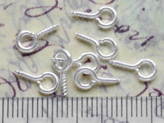 Штифт винтовой 07 толстый 10*4*1,1мм серебристый (Iron) (100шт.)