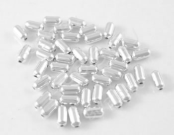 Бусина металлическая Бочонок 4,8*2,4мм серебристый (Iron) (50шт.)