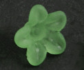 Бусина акрил Цветочек 09 матовый чашечка 9,5*9,5*5мм св.зелёный полупрозрачный (акрил) (10шт.)