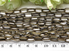 Цепочка I107 с простым плетением звено 11*6мм античная бронза (Iron) (1м)