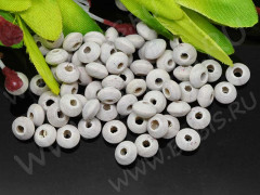 Бусина Юла 03 6*6*3мм натуральная неокрашенная (дерево) (50шт.)