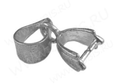 Держатель кулона 011 ракушка с пробой 18KGP 13*6*3,3мм цвет платины (Brass)