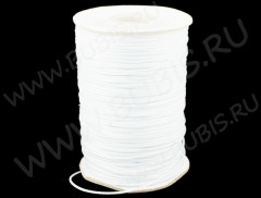 Вощёный полиэстеровый шнур 0,5мм белый (1м)