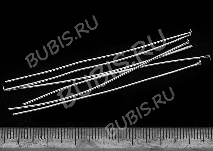 Штифт со шляпкой 70*0,8мм серебристый (Iron) (10шт.)