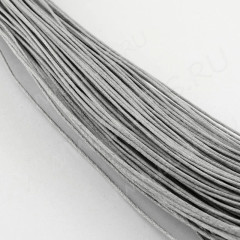 (СКИДКИ!!!) Вощёный х/б шнур 1мм светло-серый (ок. 70м)