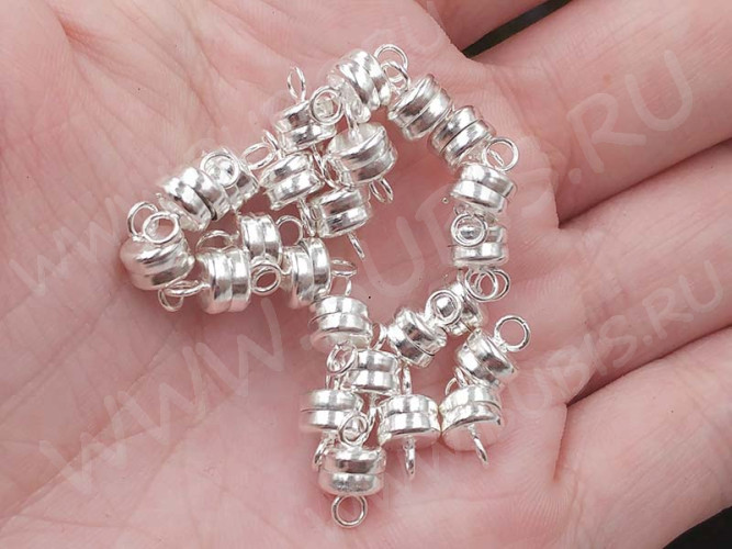 Магнитный замочек №44 10,5*6*6мм серебристый (Brass)