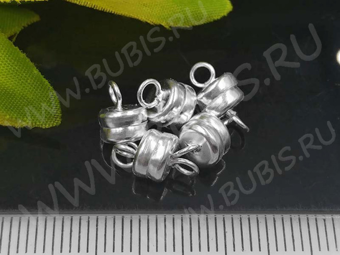 Магнитный замочек №44 10,5*6*6мм серебристый (Brass)