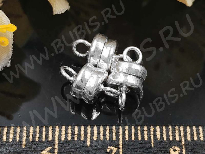 Магнитный замочек №44 10,5*6*6мм серебристый (Brass)