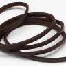 Купить Шнур кожаный 49 кожзам полоска 2,7*1,5мм коричневый (1м) с доставкой по России
