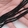 (ОПТ) Бусина каменная Рондель 17 ГРАНЁНЫЙ 4*4*2,5мм Агат чёрный натуральный (камни) (НИТЬ) Купить (ОПТ) Бусина каменная Рондель 17 ГРАНЁНЫЙ 4*4*2,5мм Агат чёрный натуральный (камни) (НИТЬ) с доставкой по России