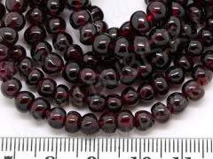 (ОПТ) Бусина округлая 5,5мм Гранат (камни) (НИТЬ)