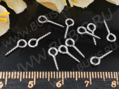 Штифт винтовой 09 10*4*1,2мм цвет платины (Хирургическая сталь) (10шт)
