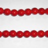 Купить (ОПТ) Бусина округлая 12мм Коралл красный пресс. (камни) (НИТЬ) с доставкой по России