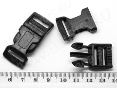 Замочек-застёжка №32 для браслета 44,5*20*10мм чёрный (пластик)