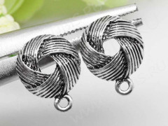 Пуссеты (&quot;гвоздики&quot;) №125 16,5*16*12,5мм античное серебро (литьё) (1 пара)