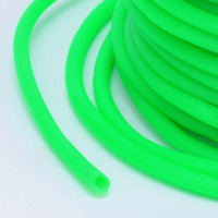 Полиуретановый шнур 13 3мм ПОЛЫЙ зелёный лайм матовый (1м)