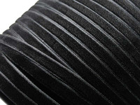 Бархатный шнур 03 плоский для чокеров 3*0,7мм чёрный (вельвет) (1м)