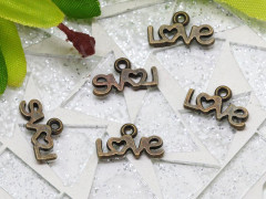 (СКИДКИ!!!) Подвеска &quot;Love&quot; 02 3D 12*6,5*2мм античная бронза (литьё) (10шт.)