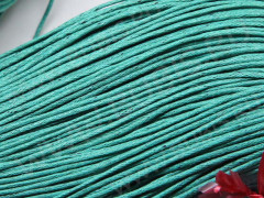Вощёный х/б шнур 1мм бирюзовый (5м)