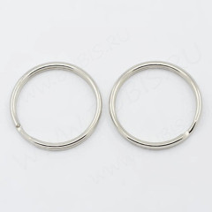 Карабин для брелка 18 Кольцо 25*25*2,1мм цвет платины (Iron)