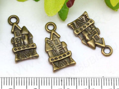 Подвеска Домик 03 3D Замок 21*10*3мм античная бронза (литьё)