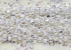 Цепочка I026 с узором звено 5*3,5мм серебристая (Iron) (50см)