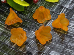 Бусина акрил Цветочек 33 чашечка матовый 14*13,5*10,5мм рыжий полупрозрачный (акрил) (5шт.)