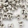Купить Обжимная бусина 11 разъёмная покрывная 6,5*5,5*3,5мм цвет платины (Iron)(10шт.) с доставкой по России