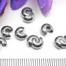 Купить Обжимная бусина 11 разъёмная покрывная 6,5*5,5*3,5мм цвет платины (Iron)(10шт.) с доставкой по России