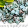 Купить (ОПТ) Бусина каменная Бесформенная 15 8-20*5-8мм Ларимар натуральный (камни LUX) (НИТЬ 20см) с доставкой по России