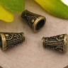(СКИДКИ!!!) 242 Шапочка Конус узорчатый концевик 9*6,5*6,5мм античная бронза (литьё) (10шт.) Купить (СКИДКИ!!!) 242 Шапочка Конус узорчатый концевик 9*6,5*6,5мм античная бронза (литьё) (10шт.) с доставкой по России