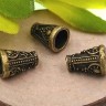 (СКИДКИ!!!) 242 Шапочка Конус узорчатый концевик 9*6,5*6,5мм античная бронза (литьё) (10шт.) Купить (СКИДКИ!!!) 242 Шапочка Конус узорчатый концевик 9*6,5*6,5мм античная бронза (литьё) (10шт.) с доставкой по России