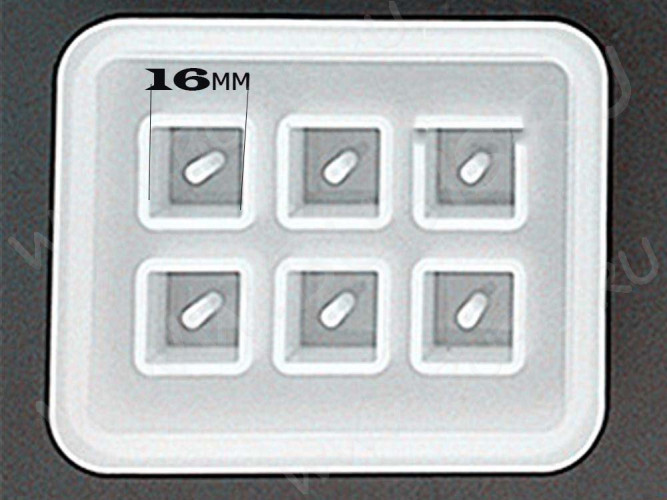 Молд 042 для эпоксидной смолы Бусина Куб 16мм (силикон)