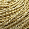 Купить Шнур кожаный 23 кожзам плетёный круглый 3мм золотистый (1м) с доставкой по России