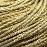 Купить Шнур кожаный 23 кожзам плетёный круглый 3мм золотистый (1м) с доставкой по России