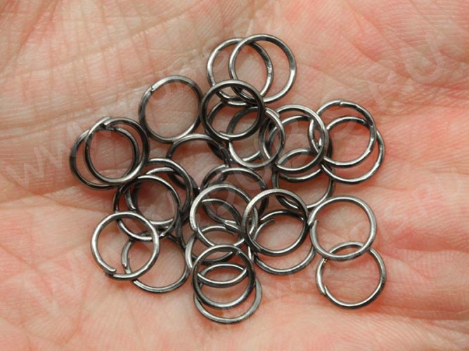 (СКИДКИ!!!) Колечки обычные 7*0,7мм чёрный никель (Iron) (100шт.)
