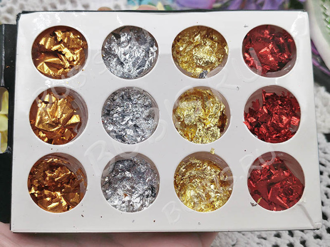 Наполнение для смолы и бутылочек 096 Комплект Потали МИКС цветов (декор)