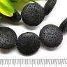 (ОПТ) Бусина каменная Круг 16 лепёшка 20*20*7,5мм Лава вулканическая чёрная (камни) (НИТЬ) Купить (ОПТ) Бусина каменная Круг 16 лепёшка 20*20*7,5мм Лава вулканическая чёрная (камни) (НИТЬ) с доставкой по России