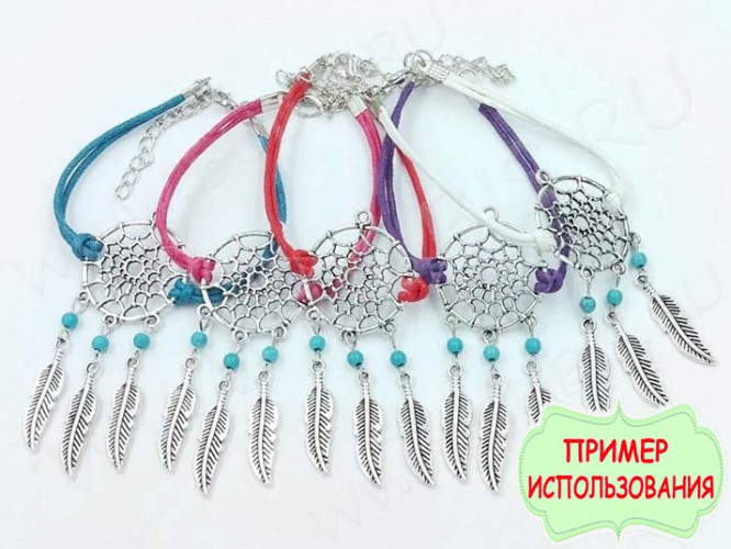 365 Коннектор на 3 нити Цветочек 33*27*2мм античное серебро (литьё)